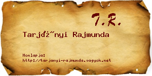 Tarjányi Rajmunda névjegykártya